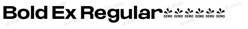Bold Ex Regular字体转换